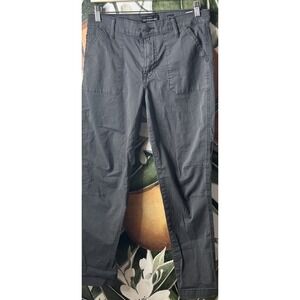 Lucky Brand Womens Size 8 Gray The Cargo Ankle Pants Cotton Blend Casual Pockets